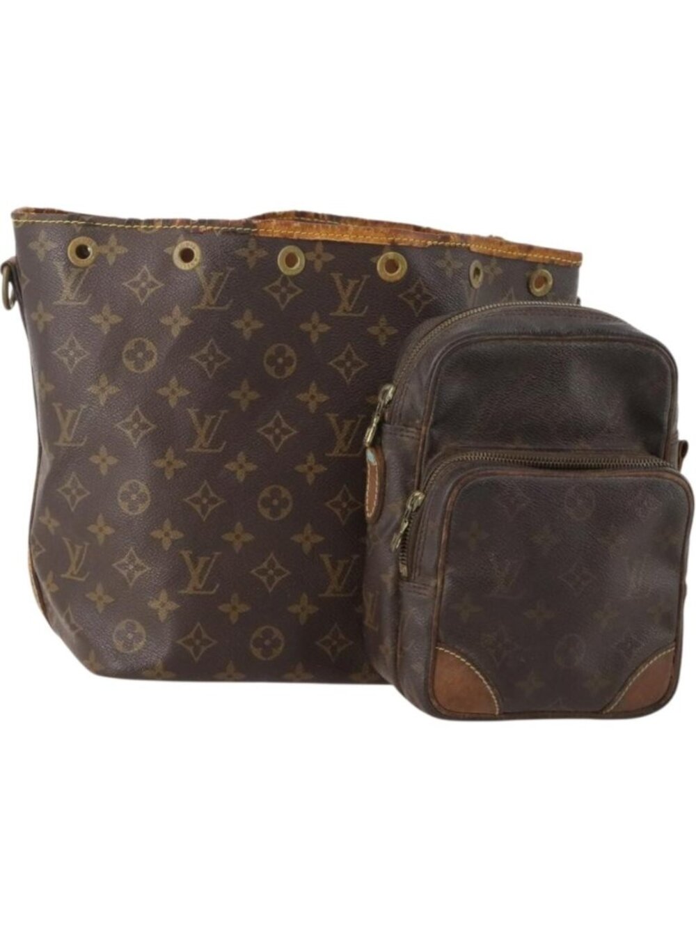 LOUIS VUITTON Monogram Shoulder Bag 2 Set